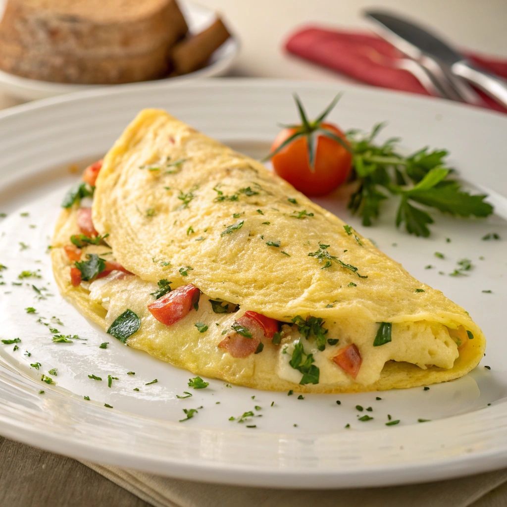 Omelete Cremosa com Queijo
